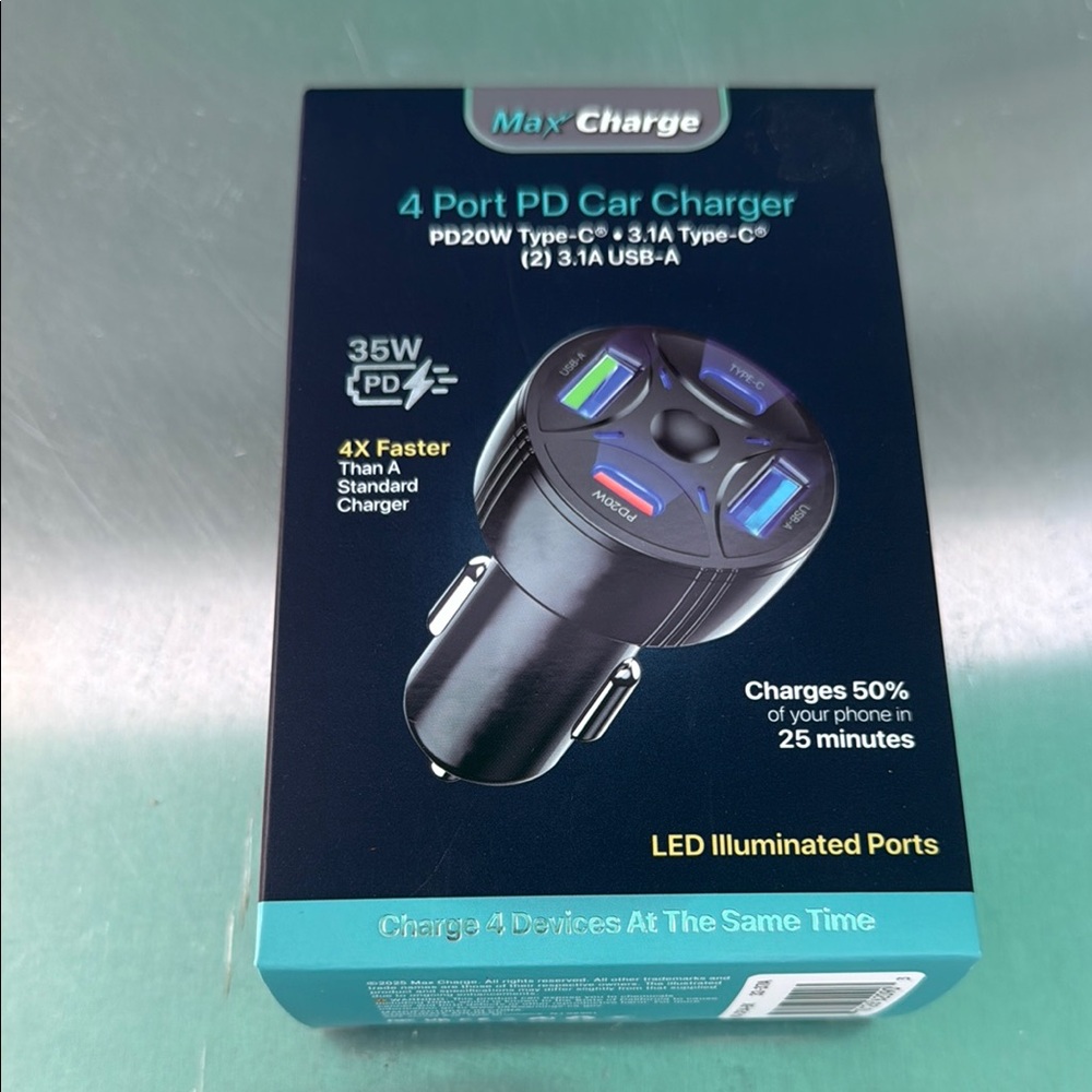 Car Charger Max Charge 4 port